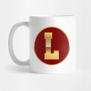 Gold letter L Mug